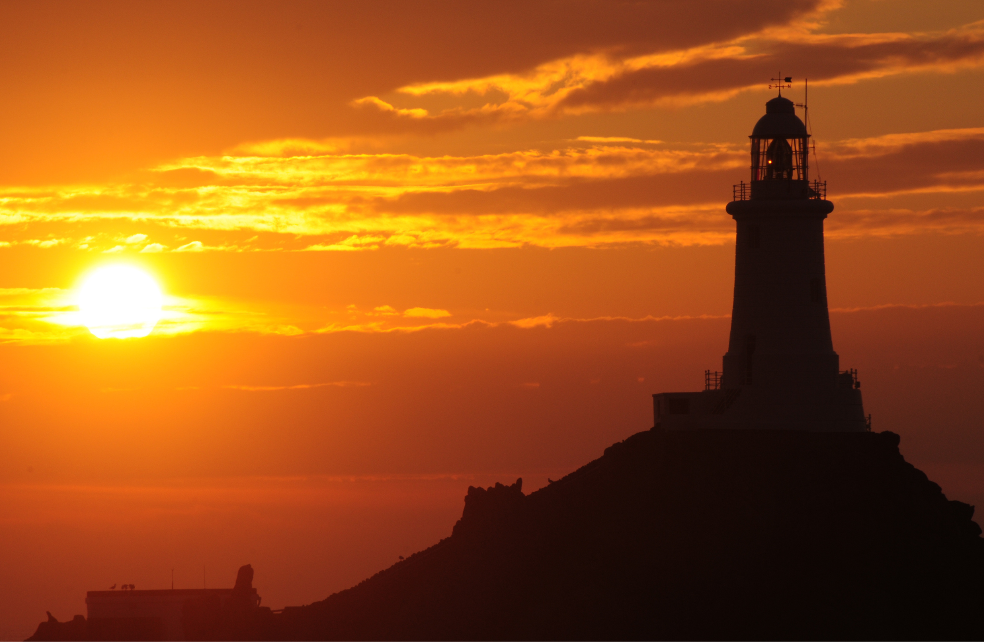 Corbiere Lighthouse at Sunset